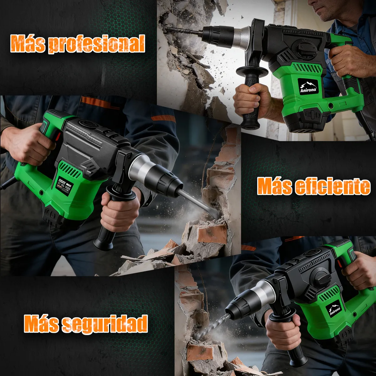 Rotomartillo Cincelador Anirona Industrial Sds 1700w Ma32