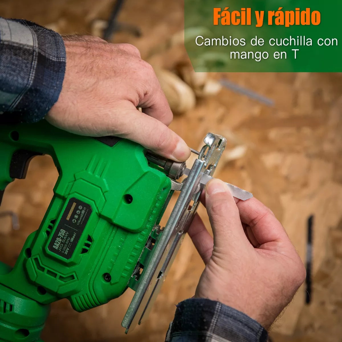 Sierra Caladora Inalámbrico Sin Carbones Anirona 2 Baterías