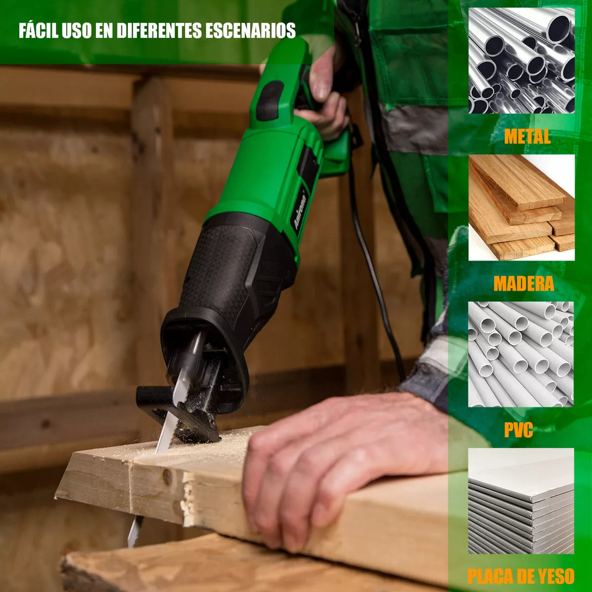 Sierra Sable 900w Velocidad Variable Industrial Anirona