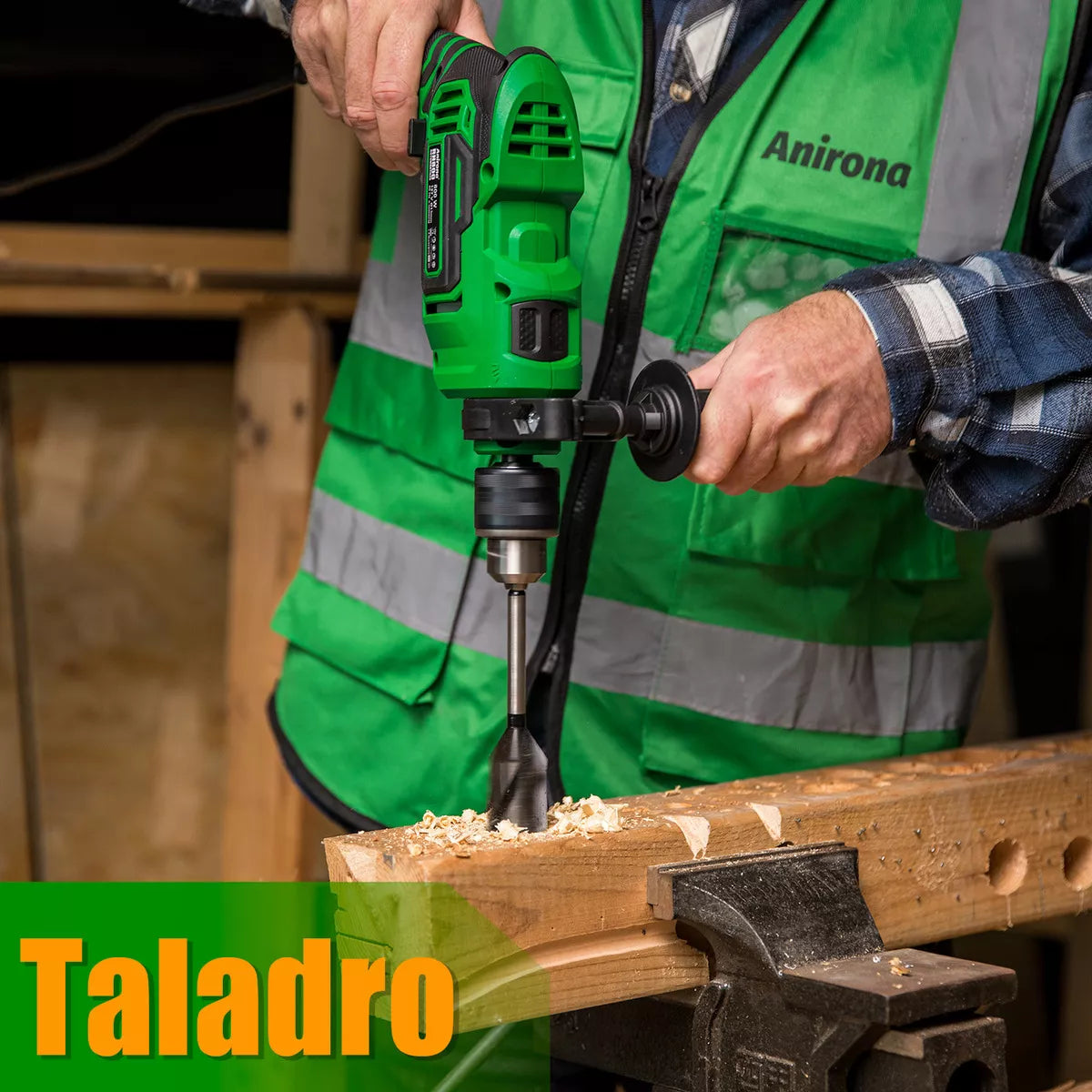 Taladro Rotomartillo 1/2'' Prof 800w Anirona Rh800 C/brocas