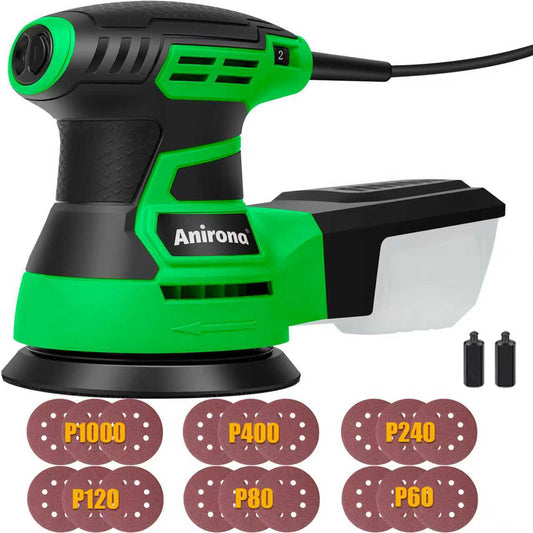 Lijadora roto orbital Anirona SD125 verde y negro 60Hz 450W 127V