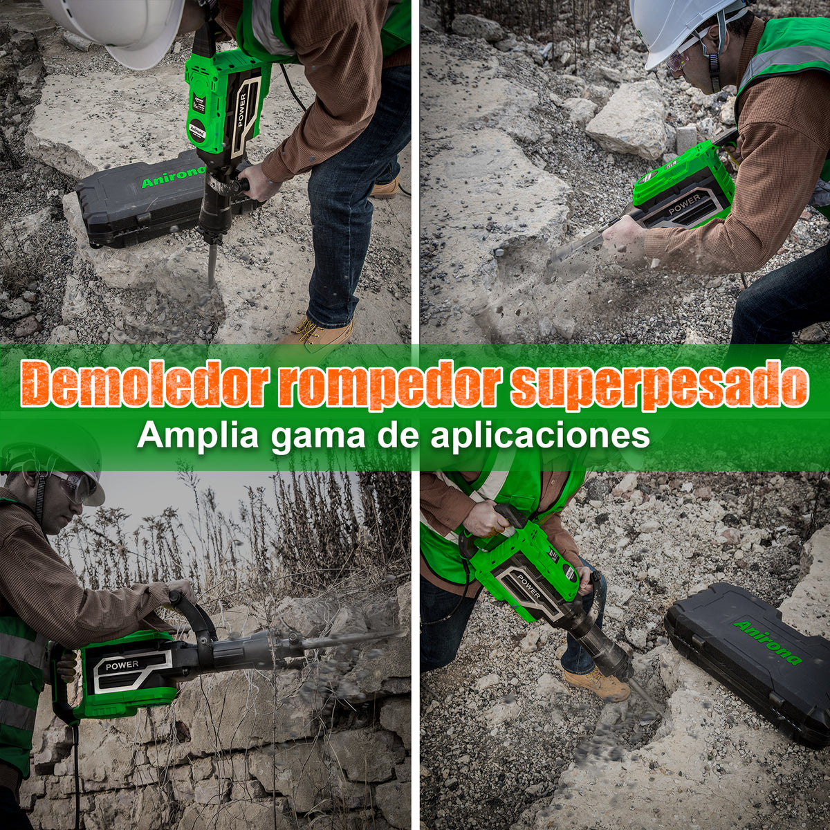 Demoledor Rompedor De Concreto Uso Rudo 2300w Anirona DH95A