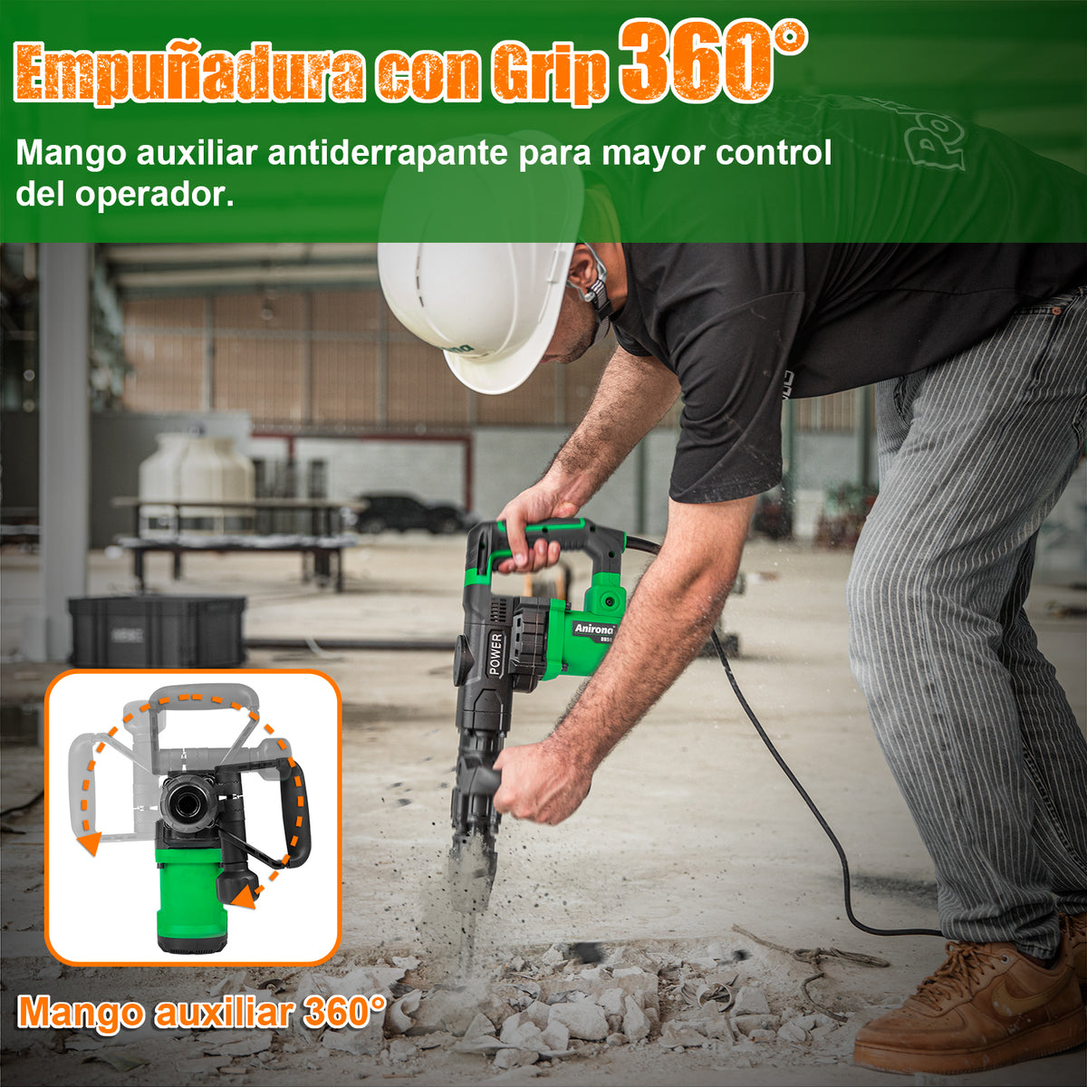 Martillo Demoledor Cincelador Anirona Sds Max 1800w 18j DH50