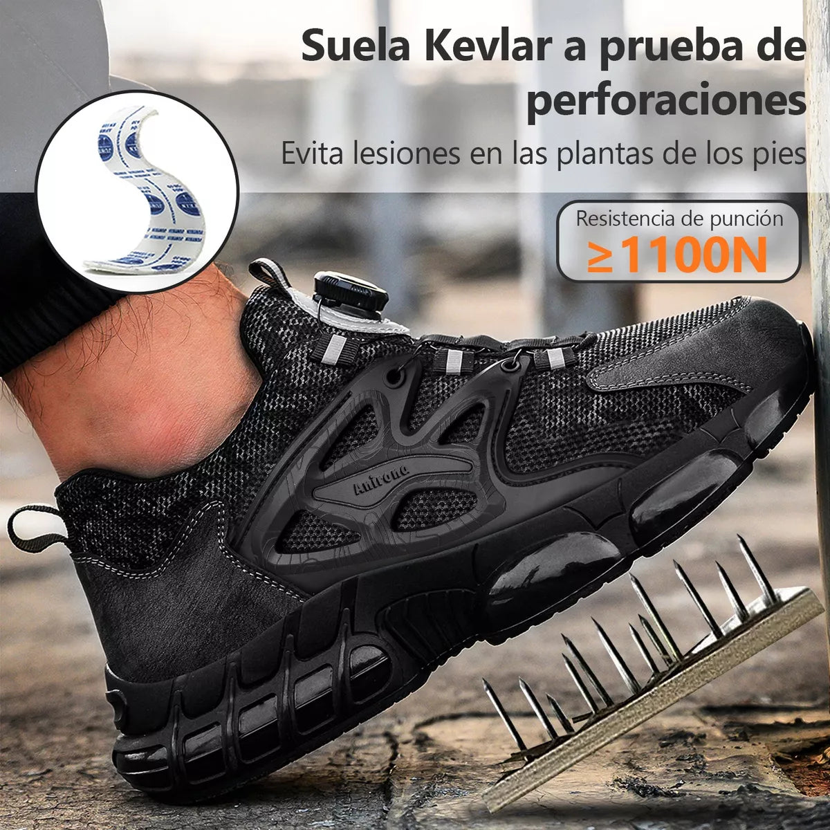 Zapatos De Seguridad Tenis Industrial Trabajo Hombre Anirona