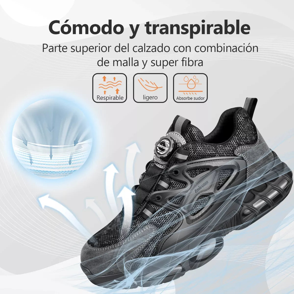 Zapatos De Seguridad Tenis Industrial Trabajo Hombre Anirona