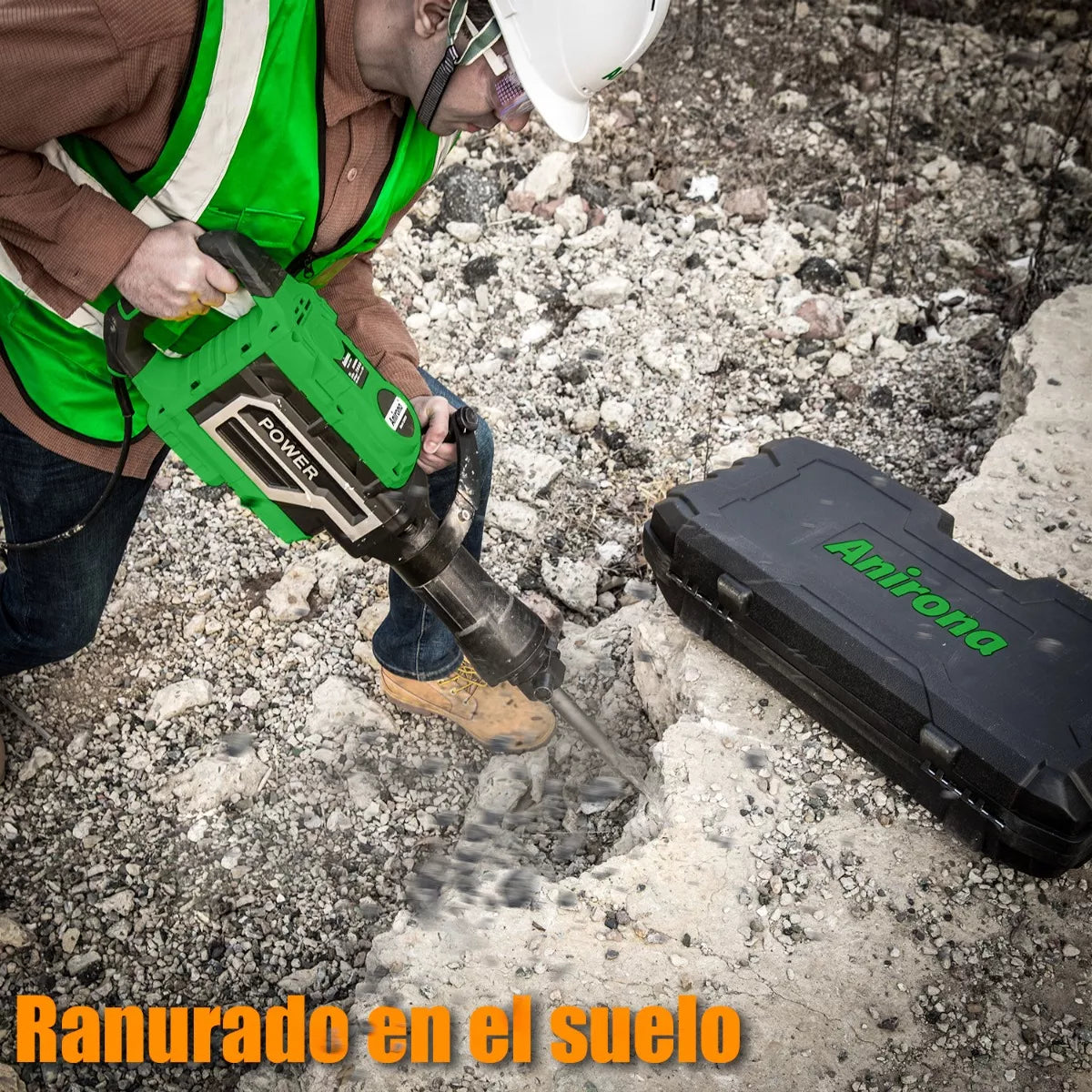 Demoledor Rompedor De Concreto Uso Rudo 2300w Anirona Dh95a