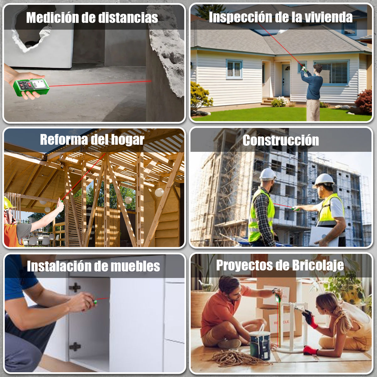 Telémetro Láser Medidor 105m Distanciómetro Anirona Digital FG100