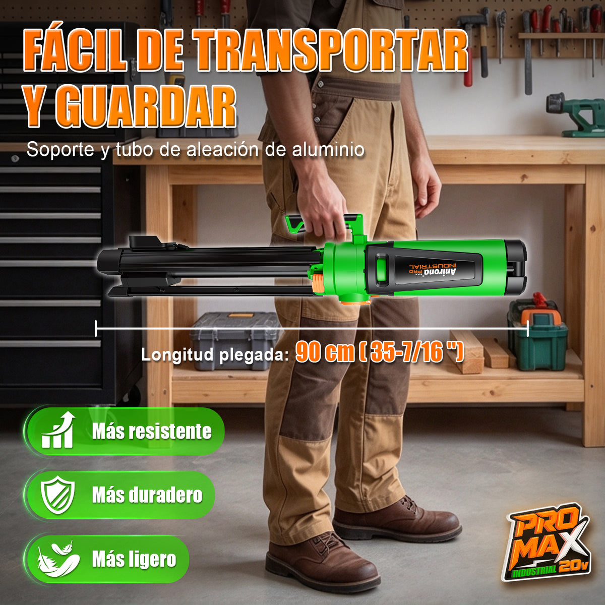 Lámpara De Trabajo Led 10000lm 20v Recargable Anirona Promax A20-TL100PM