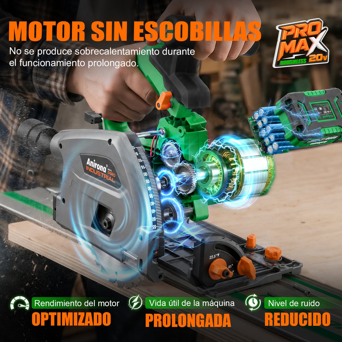 Sierra De Inmersión Inalambrica Anirona Promax 40v AA40-TS1810