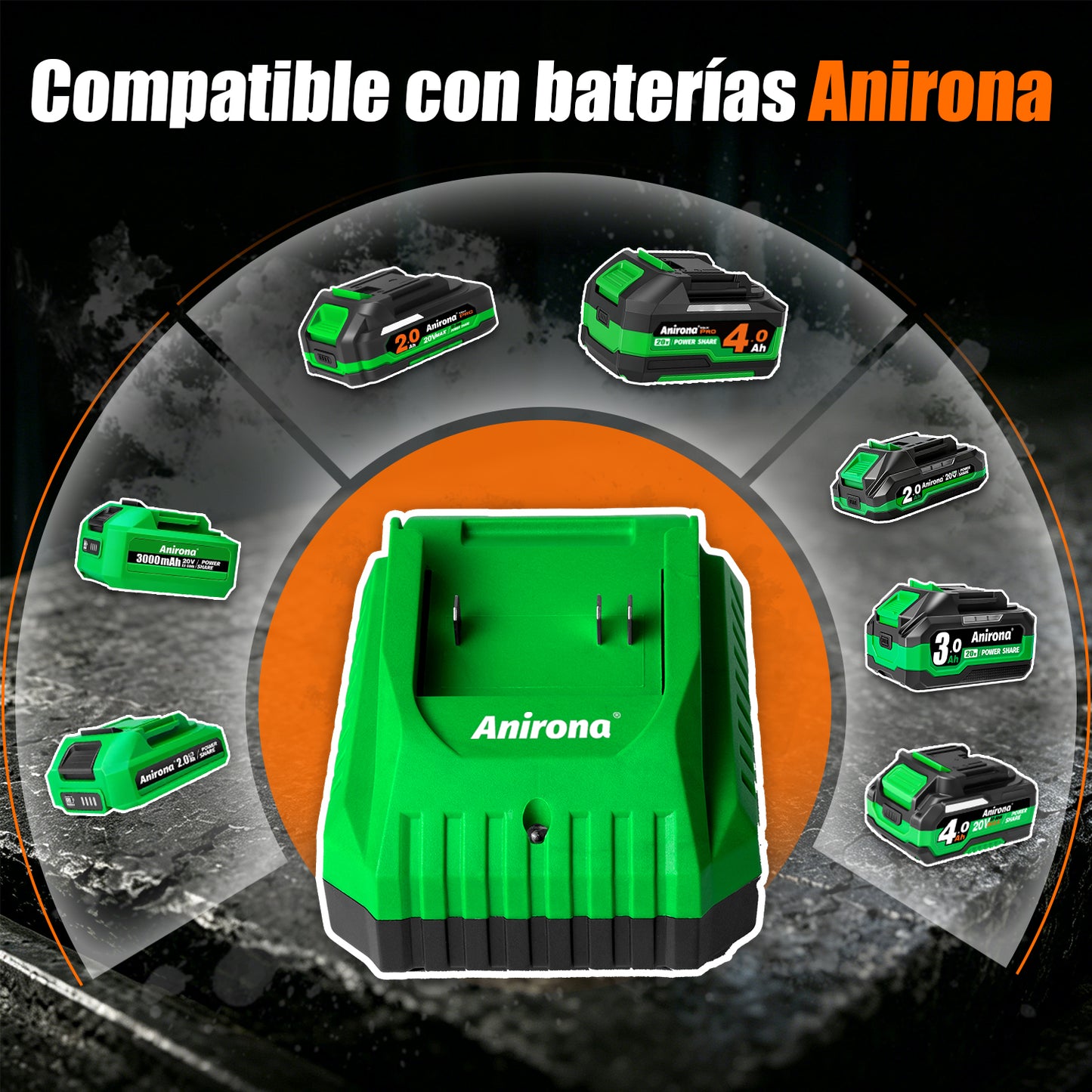 Cargador Rápido 2.3a Para Baterías Ion Litio 20v Anirona CG2023DQ