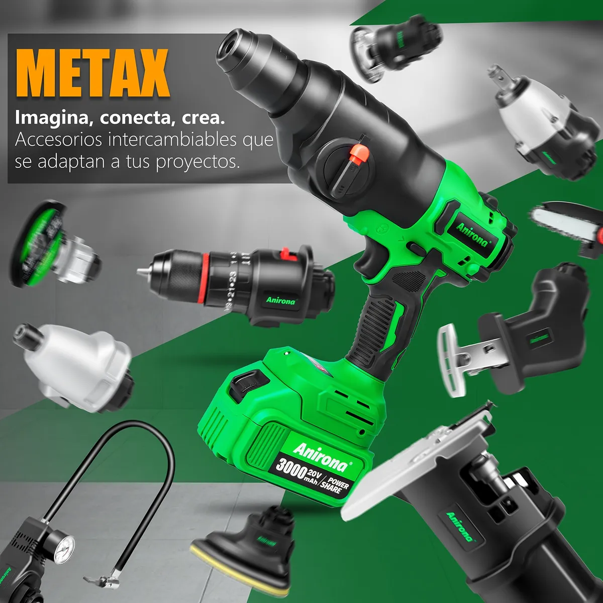 Rotomartillo Taladro Sds-plus Metax Anirona Mtxrh