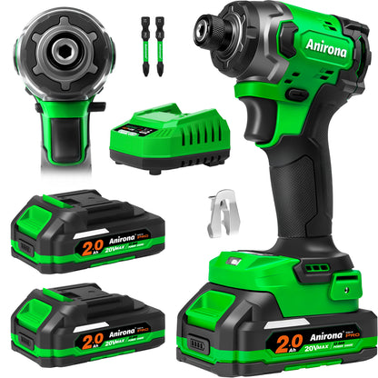 Atornillador De Impacto Sin Carbón 1/4 2baterías Anirona Pro AW260PRO