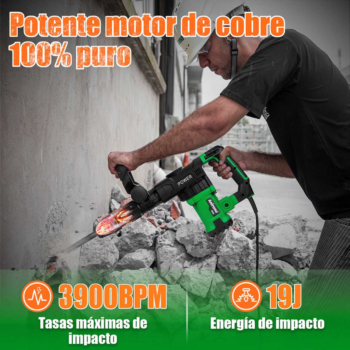Martillo Demoledor Cincelador Anirona Sds Max 1800w 18j DH50