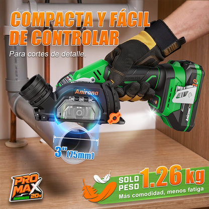 Mini Sierra De Corte Inalámbrica 20v 3 Brushless Anirona A7602PM