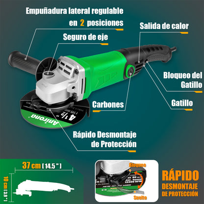 Esmeriladora Angular 950w Anirona Profesional AG950