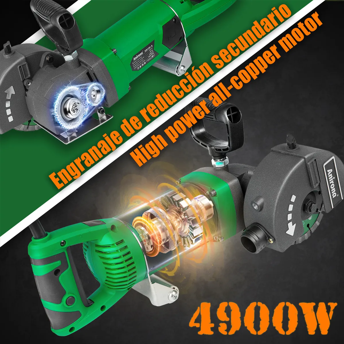 Ranurador Maquina Sierra Corte Pared Concreto Anirona 4900w