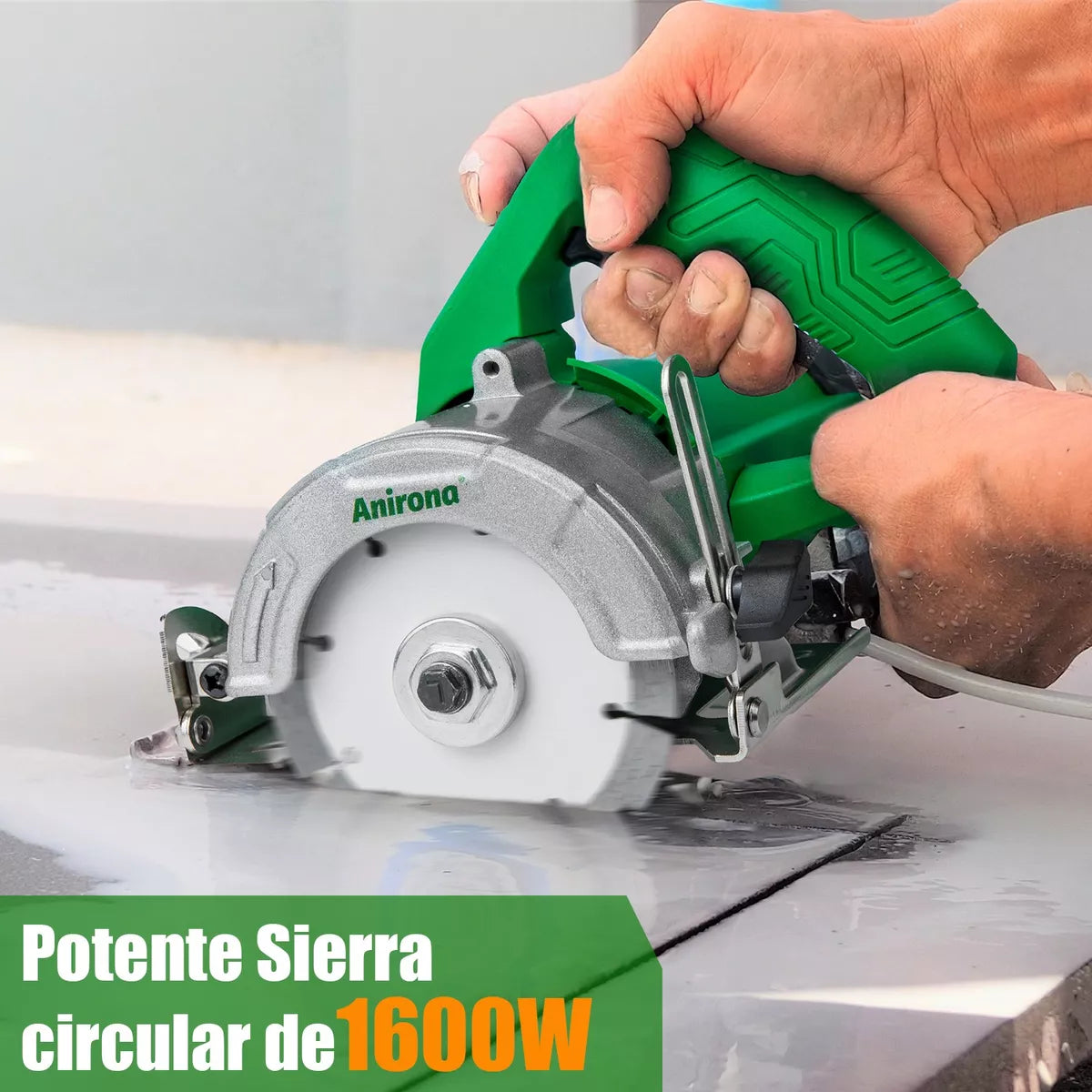 Sierra Circular Eléctrica Ranuradora Concreto Anirona 1600w