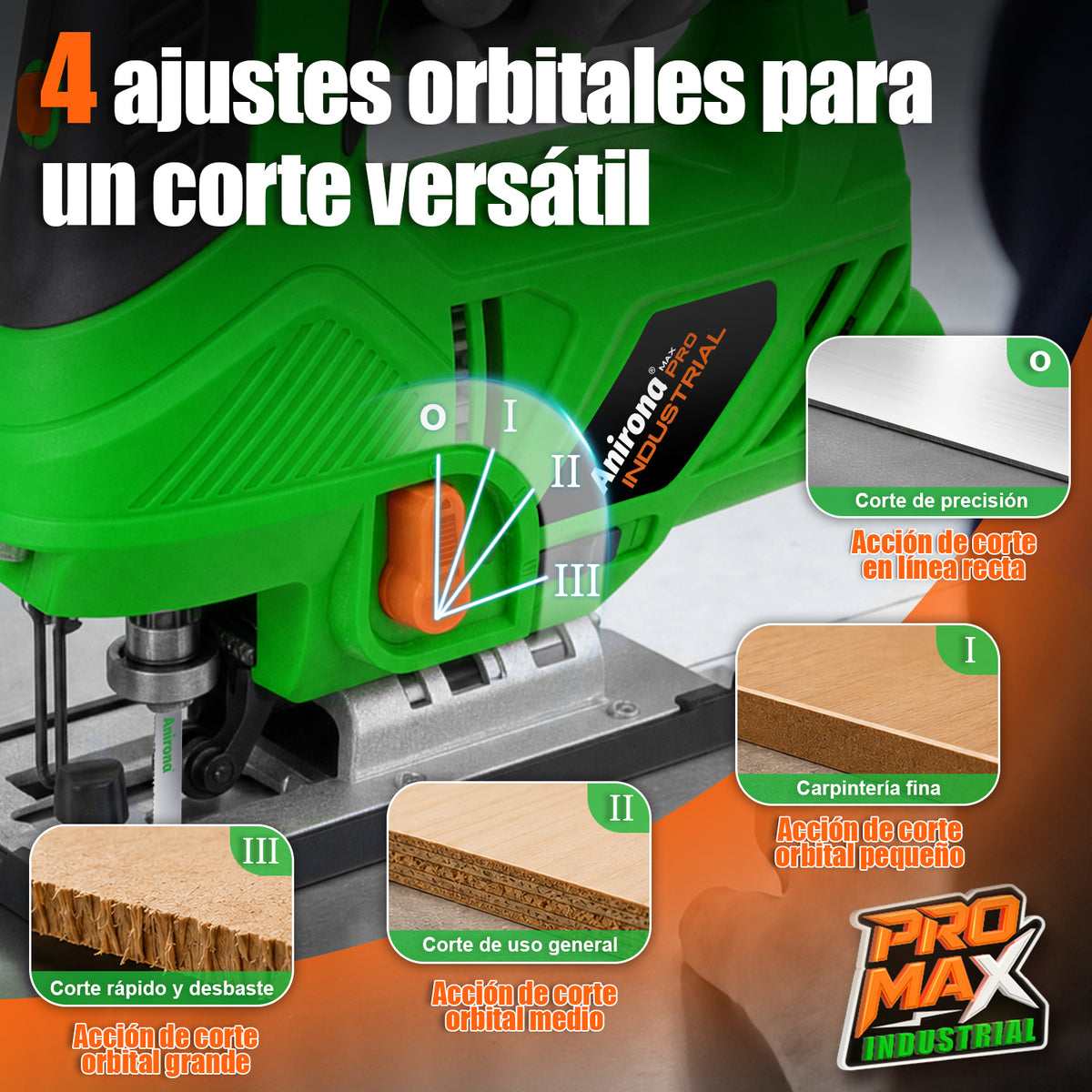 Sierra Caladora Eléctrica 850w Para Madera Anirona Promax JS8006PM