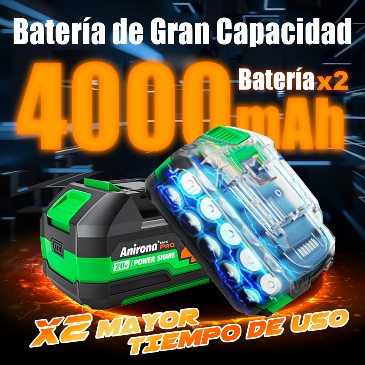Taladro Rotomartillo &amp; Esmeriladora Angular Inalámbricos 20v KIT305
