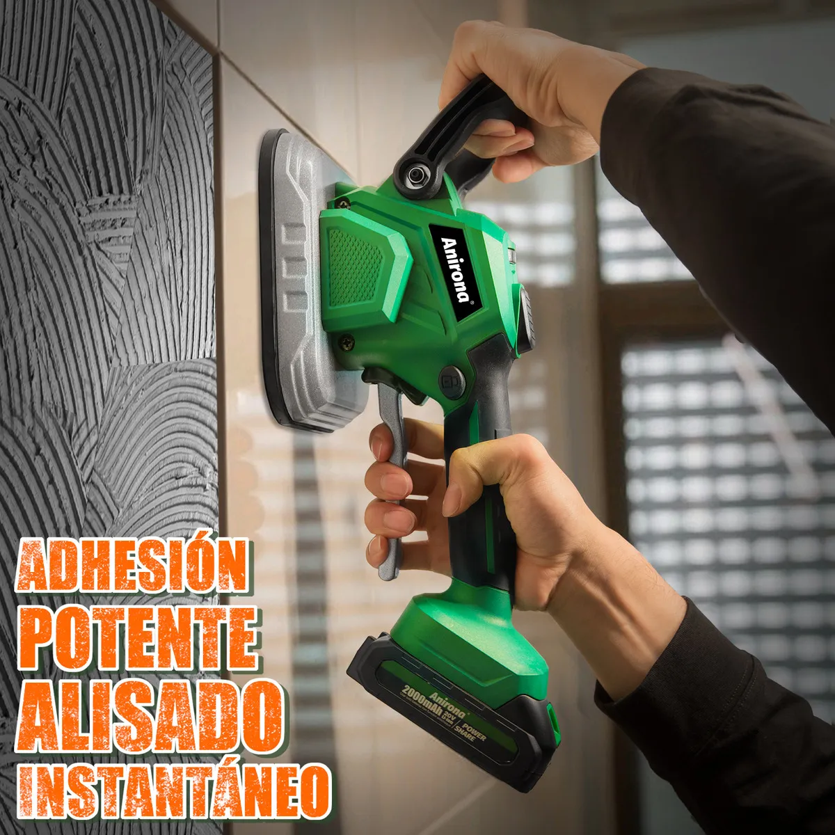 Vibrador Nivelador De Azulejos Adsorción 2 Baterías Anirona