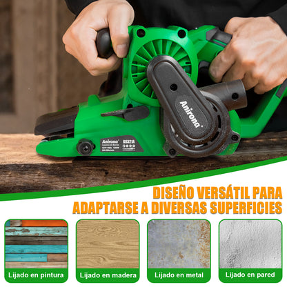 Lijadora De Banda 3 X 21 1200w Anirona Pro BS321A
