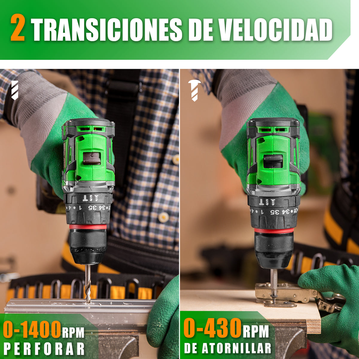 Taladro Rotomartillo Sin Carbones Inalámbrico 20v 2 Baterías AA20-T10
