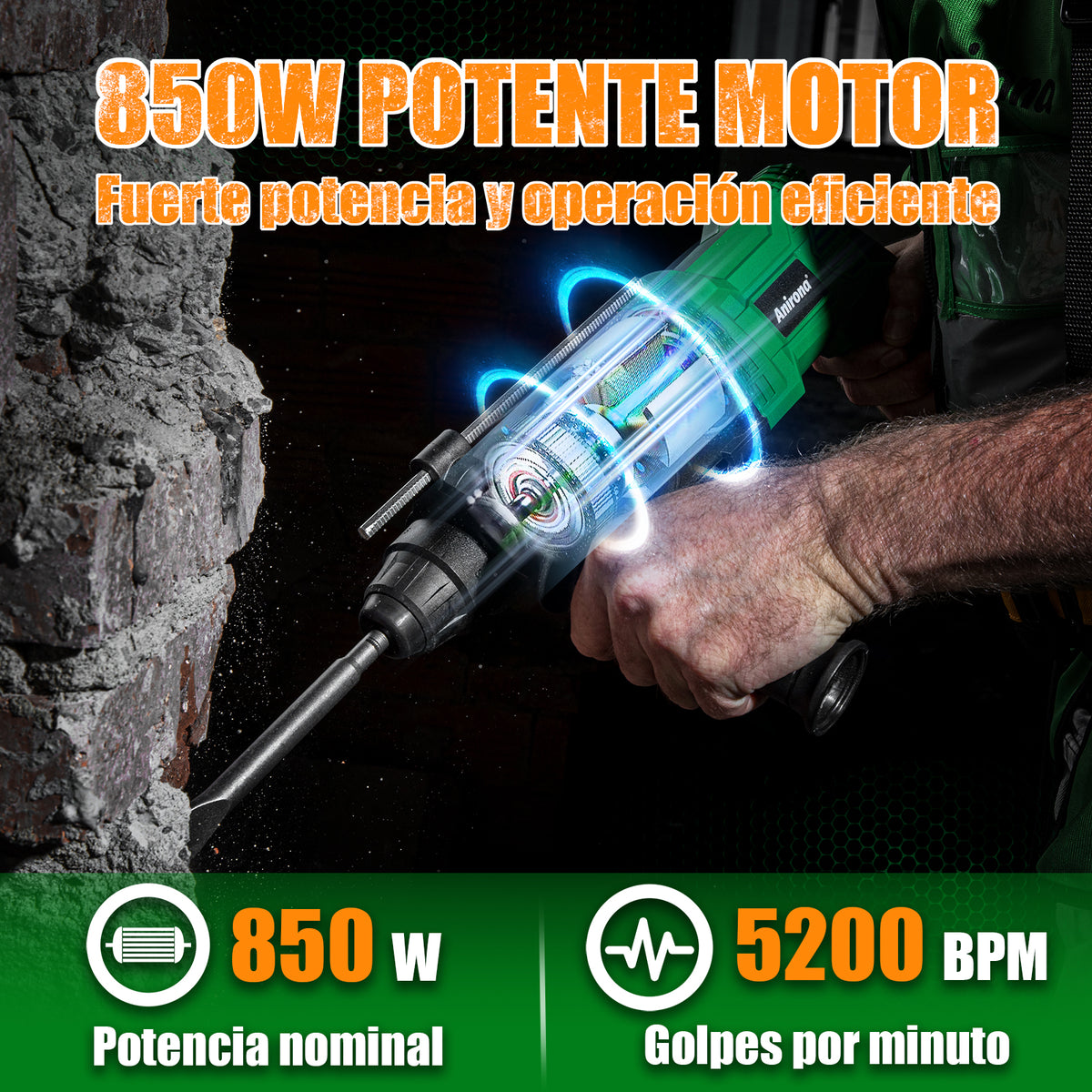 Rotomartillo Perforador Cincelador Sds 850w Anirona RH2600