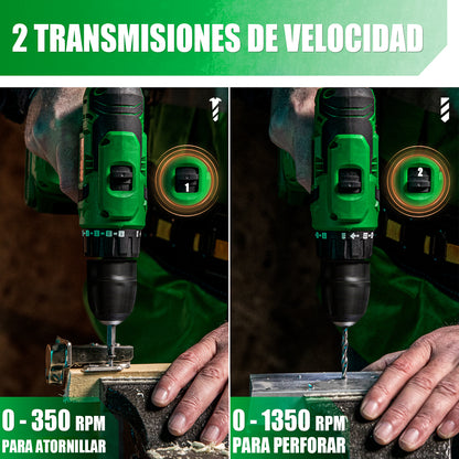 Taladro Atornillador Airona Aa2015-30 De 20v 1 Batería aa2015-30