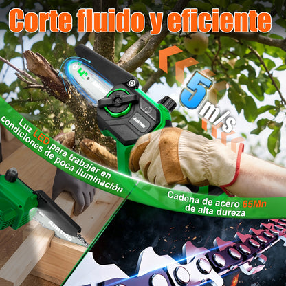 Motosierra Eléctrica Inalámbrica Anirona 20v Con 2 Baterías AA20-CS55