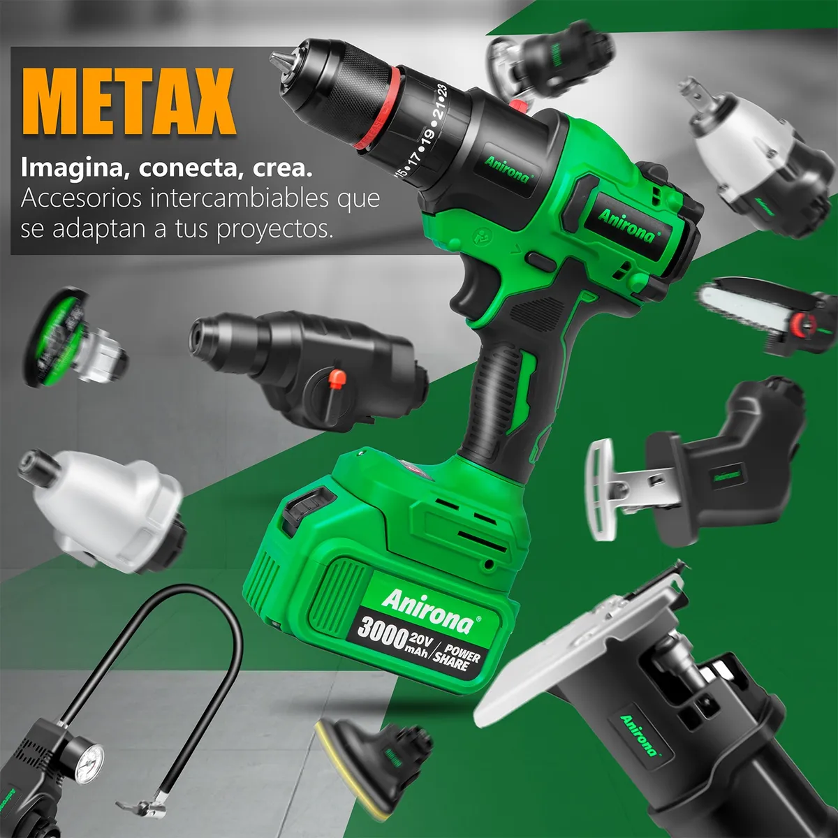 Metax Anirona 5-in-1 Cordless Woodworking Drill