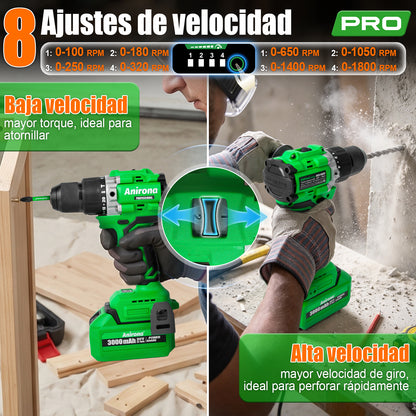 Kit Taladro Rotomartillo + Llave De Impacto 20v Brushless KIT1725