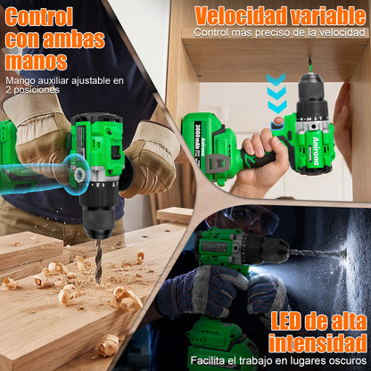 Kit Taladro Rotomartillo + Llave De Impacto 20v Brushless KIT1725