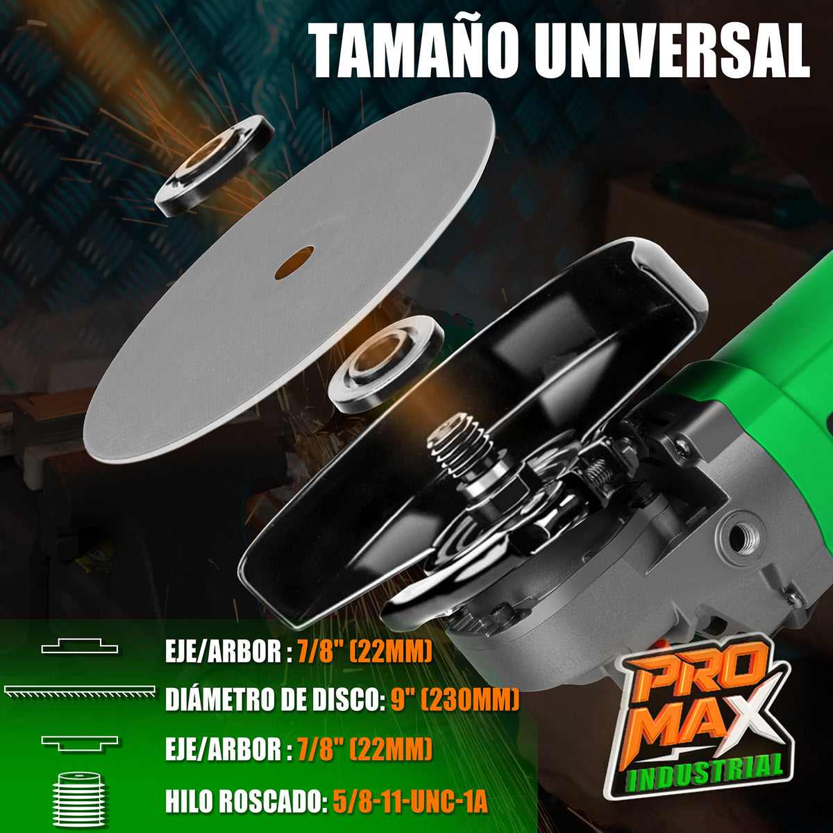 Esmeriladora Angular 9'' Industrial 2600w Anirona Promax AG2600PM