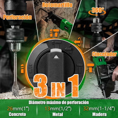Rotomartillo Perforador Cincelador Sds 850w Anirona RH2600