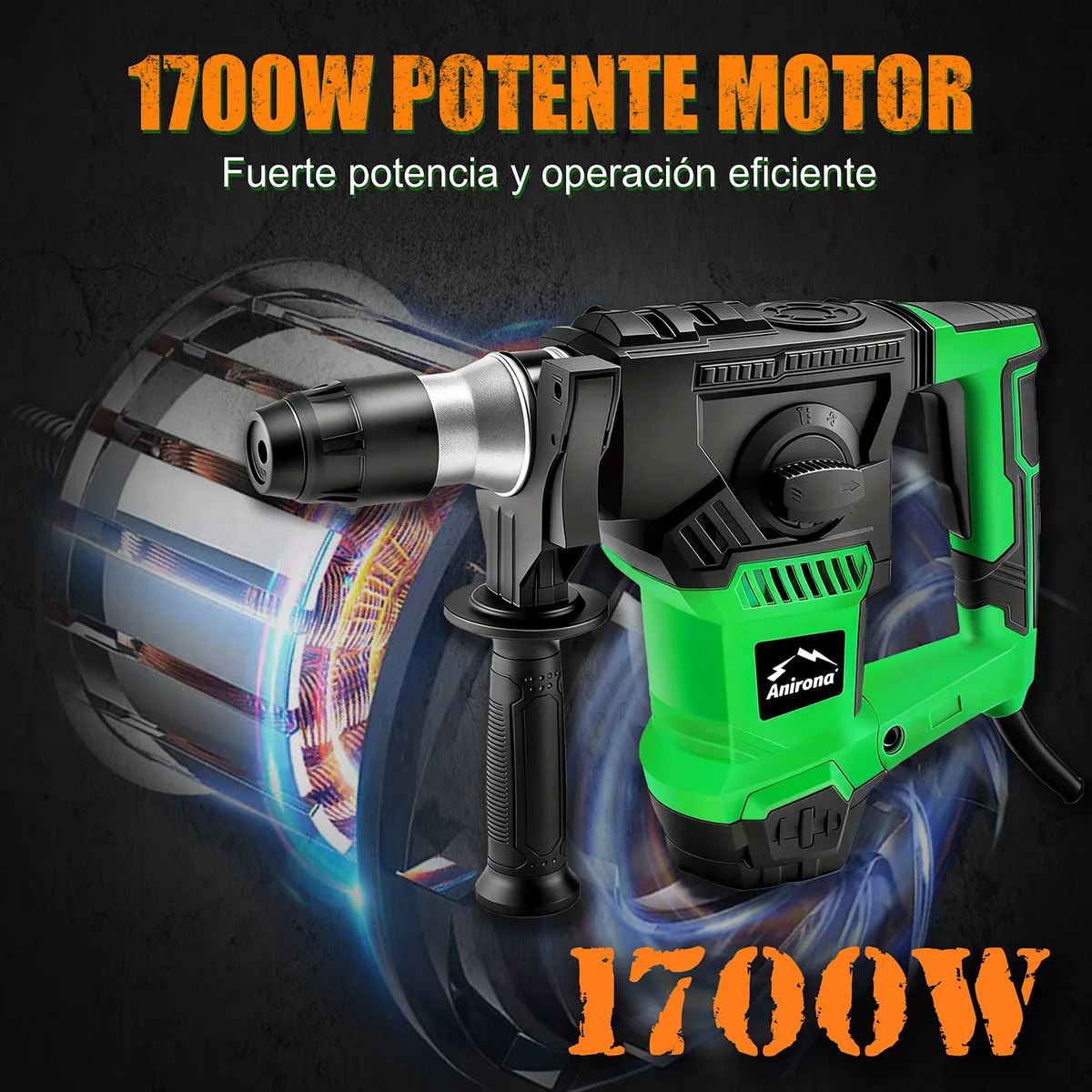 Rotomartillo Cincelador Anirona Industrial Sds 1700w Ma32