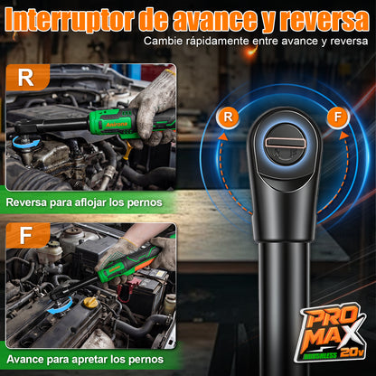 Llave Matraca Inalámbrica Ratchet Brushless Cabezal Largo AA20-RW5120B