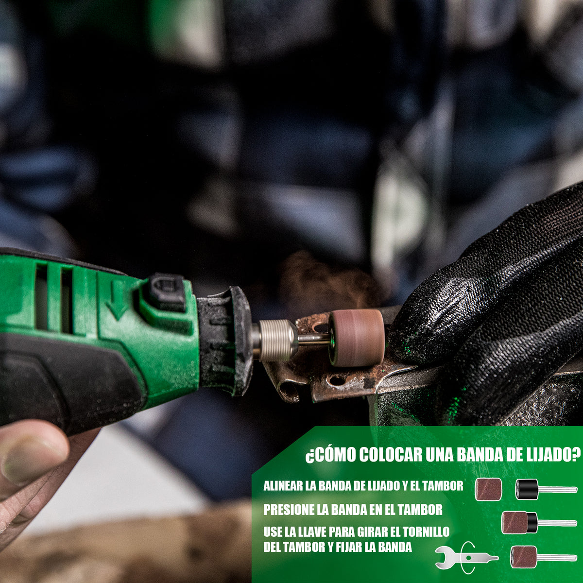 Mini Taladro Mototool Esmeril Anirona Con Accesorios 135w AA-RTK-211-1