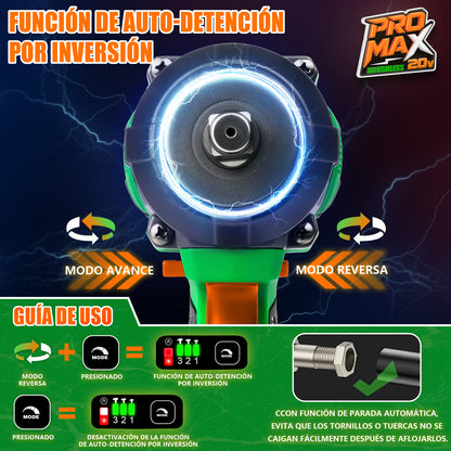 Llave De Impacto Inalámbrico Anirona 850nm 2 Baterías 4.0 Ah W850PM-2