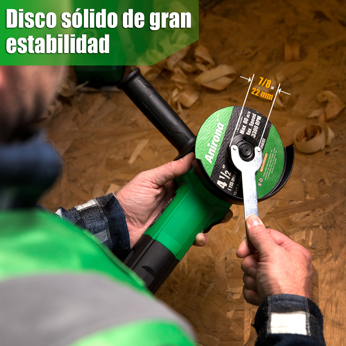 Esmeriladora Angular 1300w Anirona Industrial AG1300