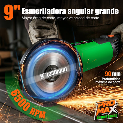 Esmeriladora Angular 9'' Industrial 2600w Anirona Promax AG2600PM