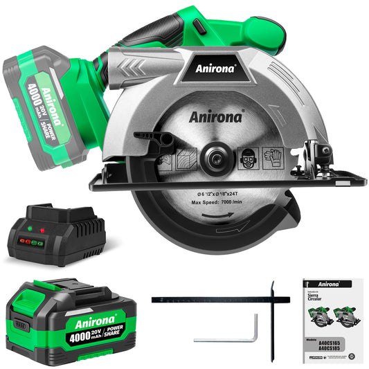 Sierra Circular Sin Carbones Inalámbrico 6-1/2 Anirona 4.0ah Brushless A40CS165