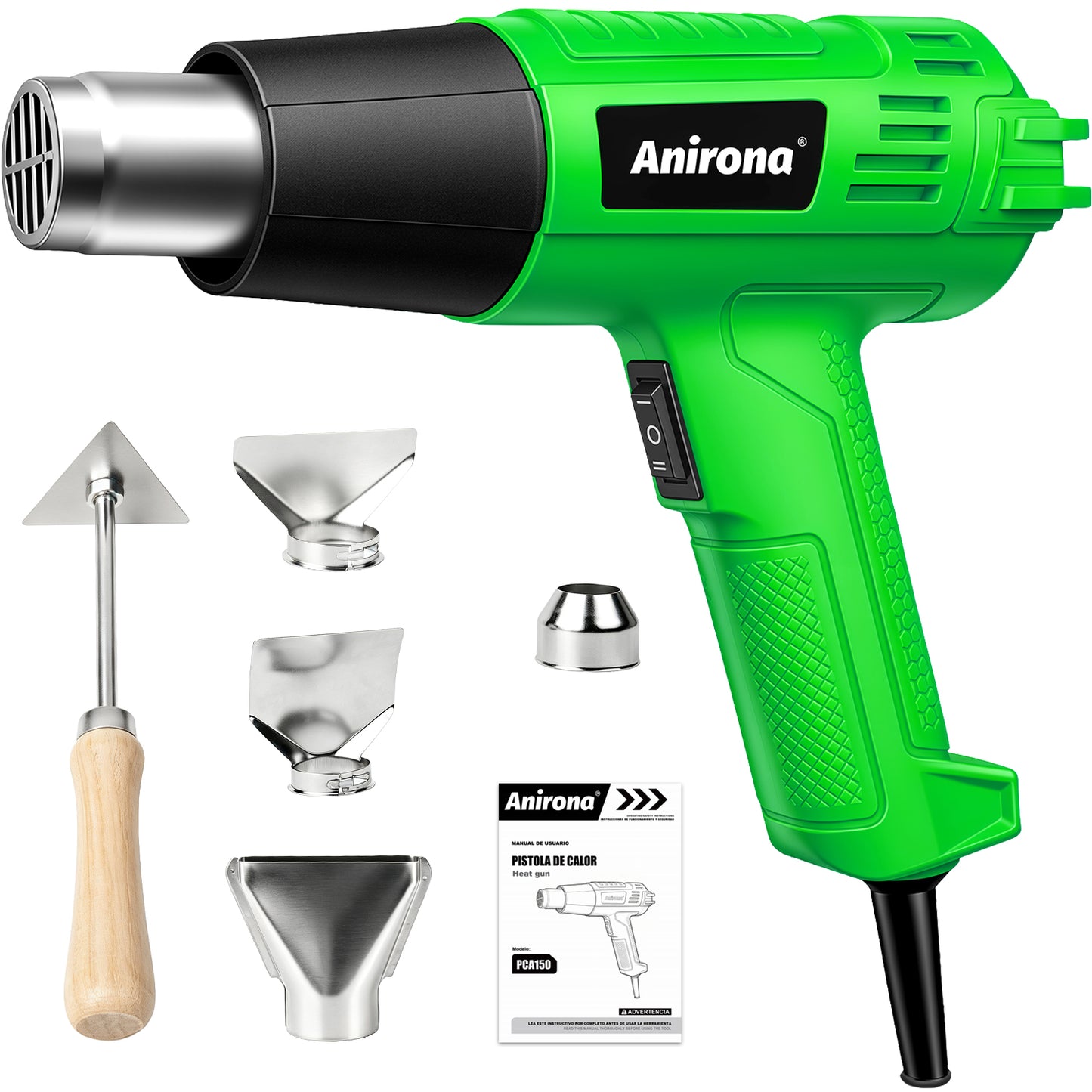 Pistola De Calor Anirona Temperatura Regulable Con Accesorio PCA150