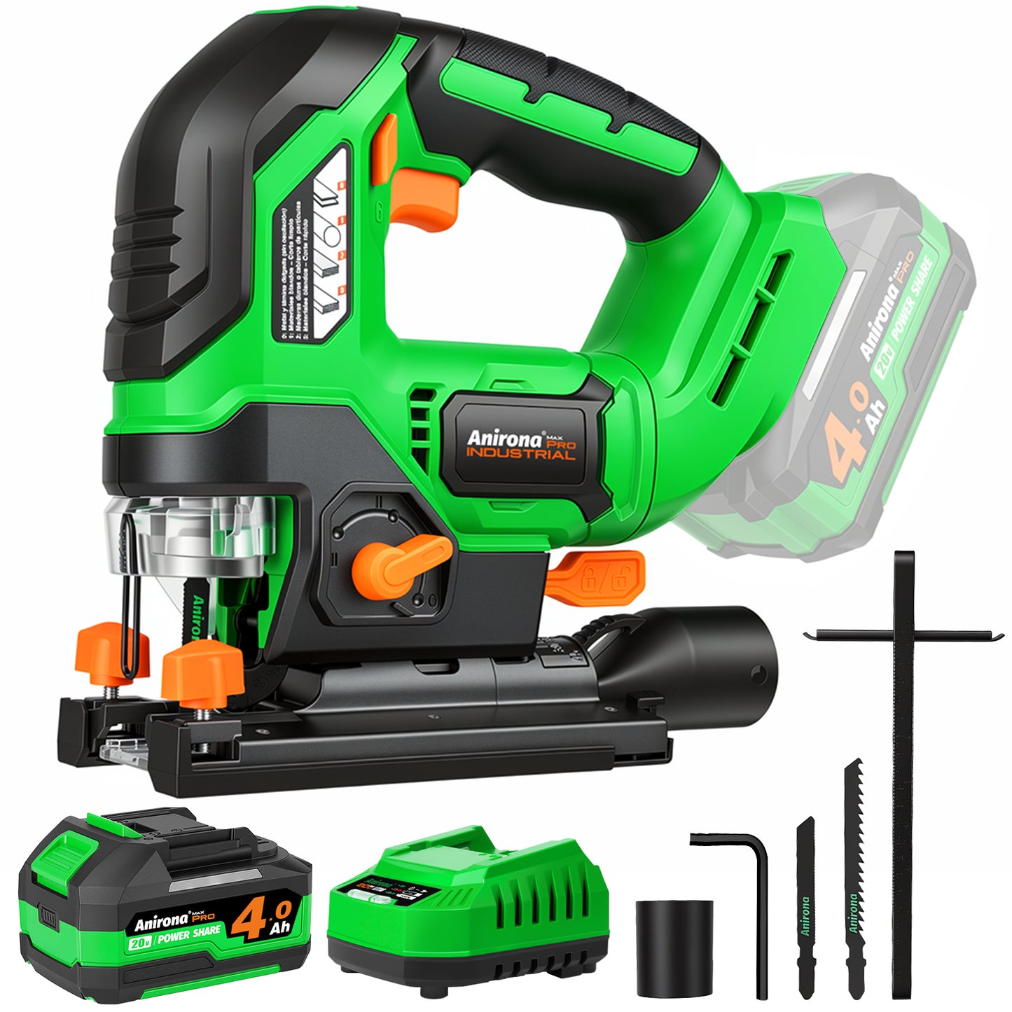 Sierra Caladora Inalámbrica Brushless 20v Anirona Promax AA20-JS254PM