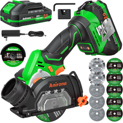 Mini Sierra De Corte Inalámbrica 20v 3 Brushless Anirona A7602PM