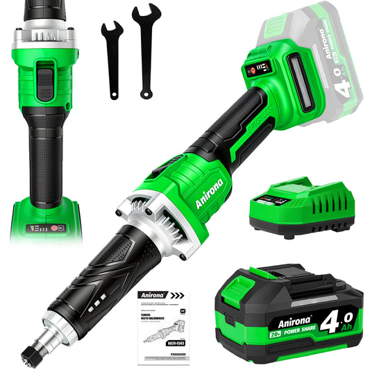 Rectificadora Recta Inalámbrico 1/4'' Brushless 20v Esmeril AA20-E503
