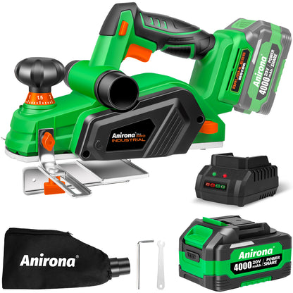 Cepillo Para Madera Inalámbrico Sin Escobillas 4.0ah Anirona AA20-PM8201