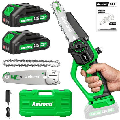 Motosierra Eléctrica Inalámbrica Anirona 20v Con 2 Baterías AA20-CS55