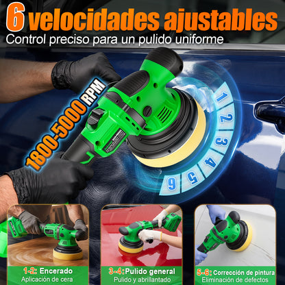 Pulidora Inalámbrica 20v Roto Orbital Doble Acción 6'' Auto AA20-PD8633