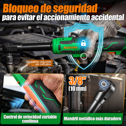 Llave Matraca Inalámbrica Ratchet Brushless Cabezal Largo AA20-RW5120B