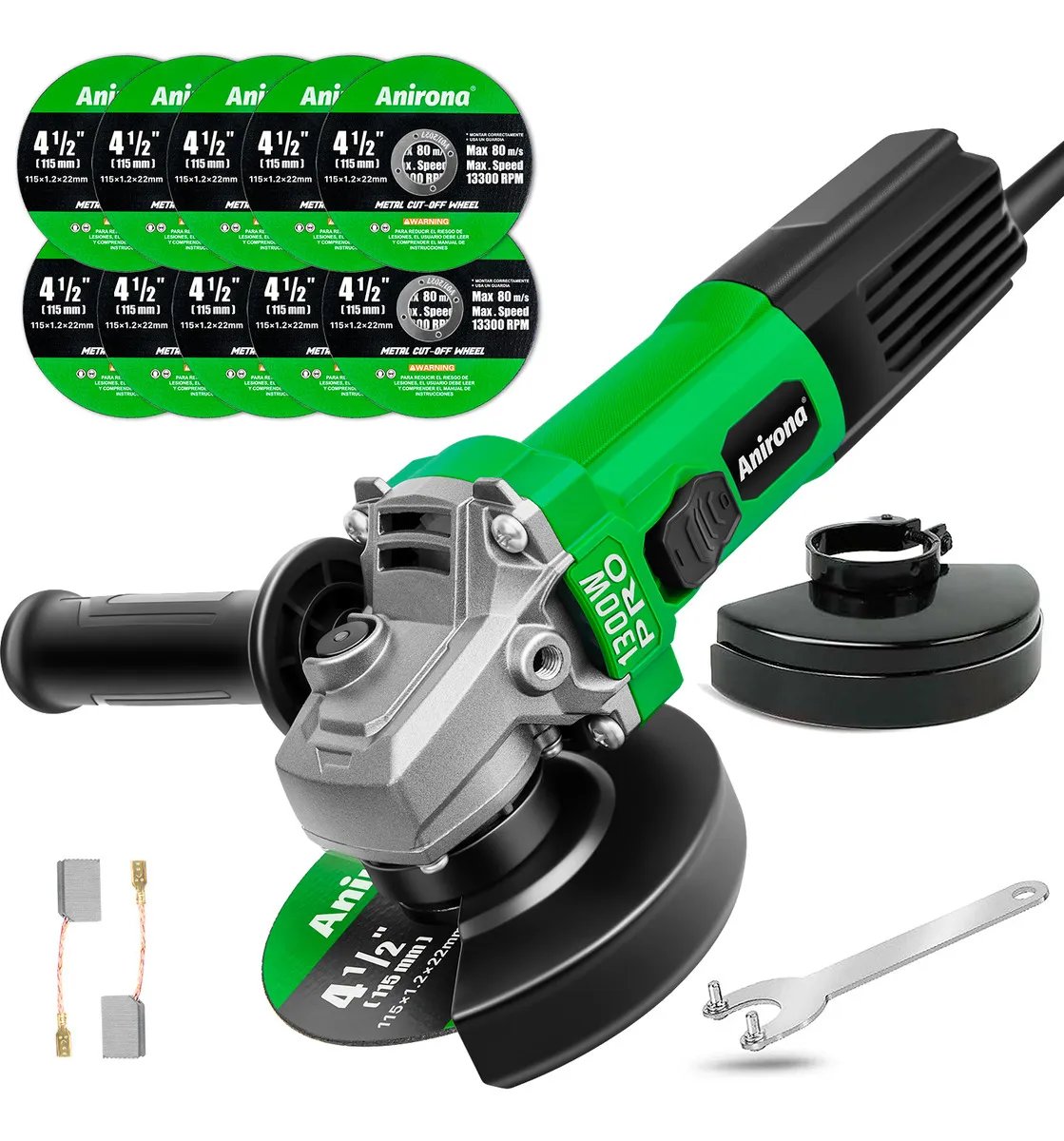 Esmeriladora Angular 1300w Anirona Industrial Ag1300
